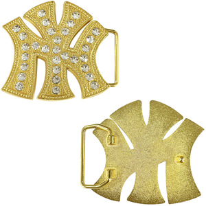 Hebilla de cinturón metálica con incrustaciones de circonita para hombre y mujer, estilo casual, Europa y América, aleación de zinc. - Product Image 3