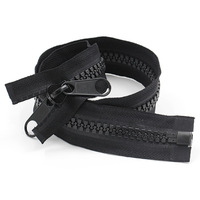 # 10 Fermetures éclair en résine à double extrémité ouvertes, à double curseur, robustes, pour tente, sac de couchage, yourte, moustiquaire, en stock