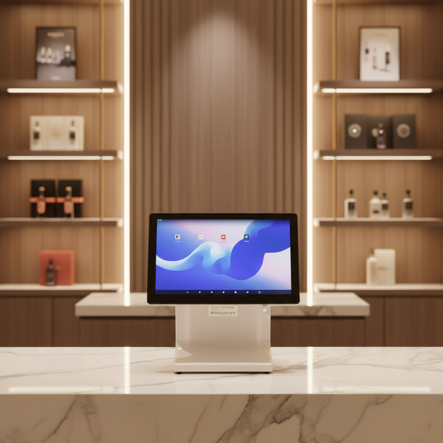 All-In-One 15.6" POS Hardware 10-Point Capacitive Touch Screen Offline Capabilities Screen Holder for Efficient Cash Register