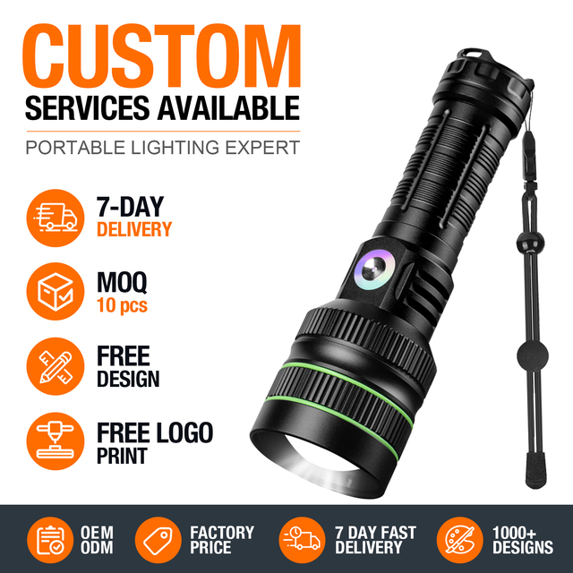 60W High-Power 1000 M Long-Range Focus-Adjustable Tactical Flashlight High-Quality High-Intensity Lantern Rechargeable LED Torch