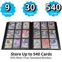 2025 nouveautés en gros 540 poches personnalisées 9 poches carte à collectionner classeur carte Album dossier avec 540 poches pour cartes TCG
