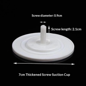 Kitchen Bathroom Shower Hanger Holder <b>Hooks</b> Wall Mount <b>Plastic</b> Powerful Vacuum Suction Cup with Double <b>Hook</b> - Product Image 3