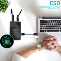 Extensor HDMI Inalámbrico de 5.8G, Transmisión Máxima de 200M, Compatible con 1080P 60Hz, Baja Latencia, Control Remoto IR Bidireccional para Estudio, Escenario y Transmisiones en Vivo