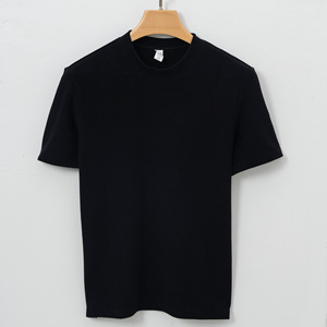Camiseta con Etiqueta de Cuello Estampada Personalizada, Camiseta Lisa con Bordado, Camiseta de Talla Grande, Mezcla de Algodón y Elastano, Camiseta Corta Blanca - Product Image 6