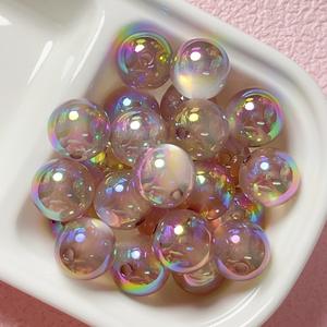 Mode 16Mm gelée oeil de chat trou droit perles en vrac bricolage téléphone portable chaîne matériel bijoux acrylique perles rondes - Product Image 3