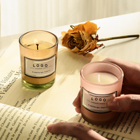 Bougies Parfumées de Luxe en Cire de Soja avec Étiquette Privée, en Verre, pour Aromathérapie, Faveur de Mariage, Parfum d'Intérieur, Cadeau de Décoration Personnalisé en Gros