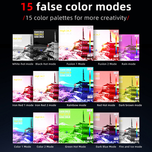 240*240 pixel 15 loại bảng màu có thể đo được phạm vi-20 ℃ ~ 550 ℃/-4 ℉ ~ 1022 ℉ 50 ° FOV 25Hz Tốc độ làm mới máy ảnh hình ảnh nhiệt - Product Image 4