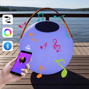 Lampes décoratives LED RGB portables, haut-parleur, lampe de nuit avec charge USB, étanche IP65 pour l'extérieur, la maison, lumière musicale multicolore - Product Image 1