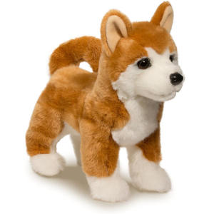 2045 venta al por mayor respetuoso con el medio ambiente cachorro Akita Animal de peluche detalle realista personalizado disquete Animal de peluche Akita juguetes de peluche para niños - Product Image 1