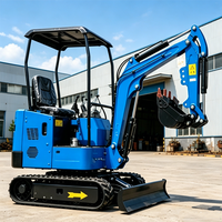 Mini-excavatrice sur chenilles certifiée CE EPA Euro5 de 1 à 3 tonnes avec moteur et pompe à haute puissance de creusement et engrenage PLC, livraison gratuite