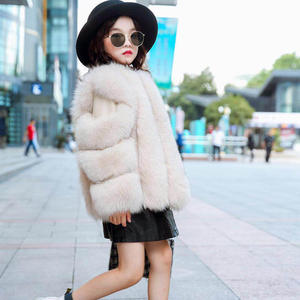 Ấm Mờ Rãnh Áo Ít Cô Gái Kid Dày Lông Mùa Đông Mặc Fluffy Bất Fox Áo Khoác Lông Cho Trẻ Em - Product Image 2