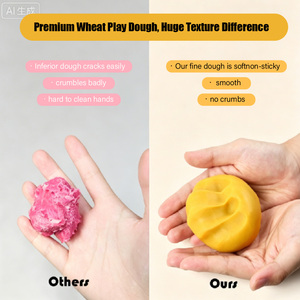 Kit de fabrication de pâte à <span class=keywords><strong>modeler</strong></span> de qualité supérieure, non toxique, en pâte de blé de qualité alimentaire, 38 pièces, pour les tout-petits, jeu quotidien parent-enfant en intérieur, boîte cadeau - Product Image 3