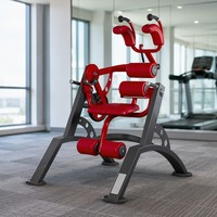 Appareil de musculation abdominale professionnel pour salle de sport, en acier robuste, avec rouleaux de massage