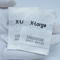 Étiquettes tissées de logo personnalisé haute densité pour les étiquettes textiles de cou plié d'extrémité de vêtements Étiquettes de vêtement anti-contrefaçon