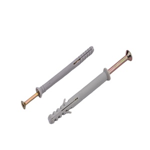 Fábrica Fornecedor Nylon plástico Hammer Drive Âncora Com Prego Parafuso Com Cabeça Escavada Nylon Parede Âncora - Product Image 1