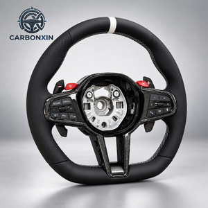 Volant de voiture en cuir et fibre de carbone OEM pour Toyota A90 GR Supra MK4 MK5 G80, pièces de spoiler, échappement Plug and Play - Product Image 3
