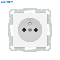 Enchufe de Pared Tipo Francés con Conexión a Tierra, Enchufe de Panel de PC de 16A 250V, Personalizado OEM para Decoración Residencial y de Hoteles
