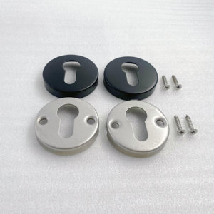 Serrure de porte de type <span class=keywords><strong>rond</strong></span> rosette à trou de clé 201 304 poignée à levier en acier inoxydable écusson - Product Image 2