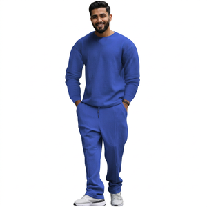Conjunto Deportivo Unisex 2026, Sudadera con Capucha 100% Algodón, Lavado Ácido, Transpirable, para Gimnasio, Fitness, Running, Invierno, Tallas Grandes - Product Image 1
