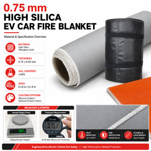<span class=keywords><strong>Couverture</strong></span> anti-feu d'urgence pour voiture, pour le contrôle des incendies de batteries de véhicules <span class=keywords><strong>électrique</strong></span>s, fabrication sur mesure, fourniture OEM - Product Image 5