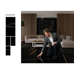 Vintage Azul Polished Glazed Porcelain Tiles 600x1200mm 60x120cm Glossy Marble Look Floor <b>Wall</b> Tile - Product Image 5