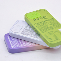 Mini boîte en étain à charnière rectangulaire de haute qualité étui en étain pour bonbons à la menthe en métal boîte à bonbons en fer blanc emballage de bonbons boîte en étain 0.23mm