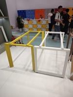 Piétement de table en métal à 4 pieds parallèles, réglable, ergonomique, moderne et robuste pour la maison, le bureau et les postes de travail.