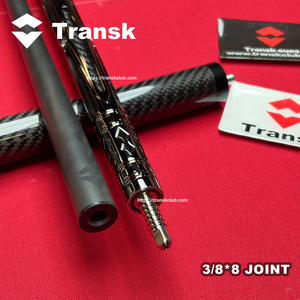 Queue de billard de haute qualité en fibre de carbone noire avec joint central en alliage d'aluminium et manche en érable - Product Image 6