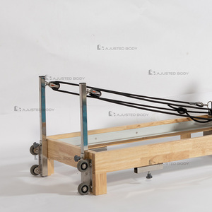 Reformer Plegable Compacto de Roble para Ejercicios en Casa, Yoga, Ejercicios de Core, Fácil de Guardar, Equipo de Estiramiento A013 Roble - Product Image 2