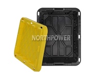 Boîte de rangement rectangulaire en plastique de 5 gallons avec couvercle coloré PP, étanche, robuste, pour organiser vos objets