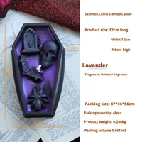 Bougie décorative en silicone DIY pour Halloween, forme cercueil, vampire, crâne, pierre tombale, aromathérapie, pour l'exportation