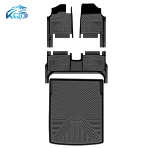 แผ่นรองพื้นรถยนต์แบบเต็มชุด ลายเรขาคณิต 5 มิติ วัสดุ TPE กันน้ำ กันลื่น เป็นมิตรกับสิ่งแวดล้อม สำหรับรถยนต์ BYD Destroyer 05 จาก KQD Wholesale - Product Image 1