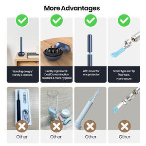 Kit d'élimination de la cire d'oreille sans fil <span class=keywords><strong>Bebird</strong></span> Smart Visual <span class=keywords><strong>M9</strong></span> <span class=keywords><strong>Pro</strong></span> avec otoscope, endoscope et accessoire pour smartphone - Product Image 3