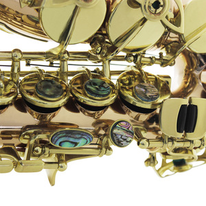 <span class=keywords><strong>Saxophone</strong></span> soprano courbé en cuivre phosphoreux, tonalité BB, cloche courbée en or <span class=keywords><strong>rose</strong></span>, boutons incrustés d'abalone, instrument à vent professionnel - Product Image 3