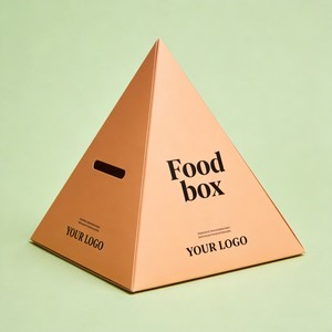 Boîte <span class=keywords><strong>en</strong></span> <span class=keywords><strong>carton</strong></span> alimentaire <span class=keywords><strong>en</strong></span> forme de <span class=keywords><strong>pyramide</strong></span> avec logo personnalisé, boîte d'emballage biodégradable pour salades à emporter, boîte de présentation pliable <span class=keywords><strong>en</strong></span> forme de <span class=keywords><strong>pyramide</strong></span> - Product Image 4