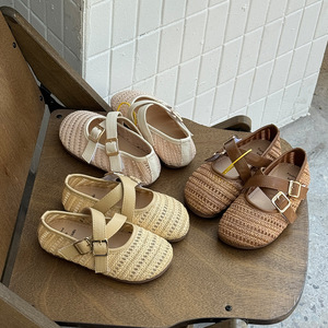 Sandalias Tejidas de Verano 2026 Estilo Mori para Niñas, Zapatos de Cuero con Suela Suave Tipo Mary Jane para Niñas - Product Image 2