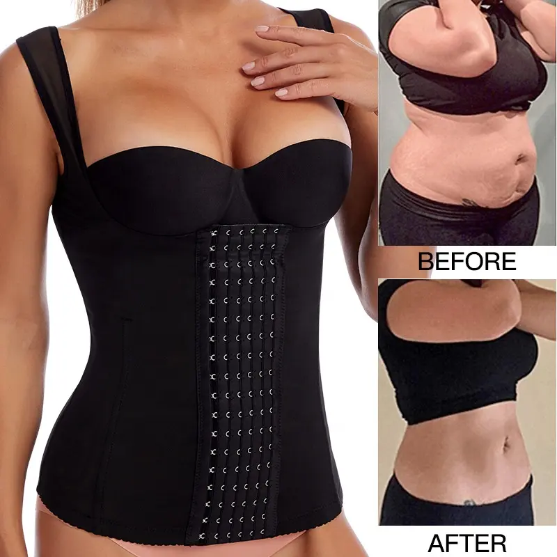 Shapewear beleza espartilho cintura traseira Push-up colete forma mulher pós-parto espartilho com cintura e barriga top