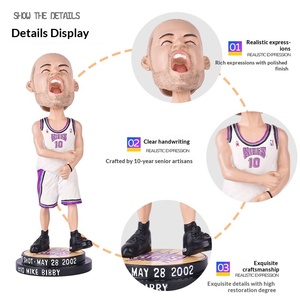 Boneka Kepala Goyang Kustom untuk Bintang Basket, Baseball, Sepak Bola, Selebriti, Kerajinan Resin Buatan Tangan, Ornamen - Product Image 4