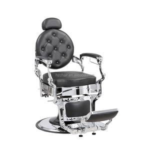 Cadeira de Barbeiro Reclinável Moderna em Couro Sintético Clássica para Barbearia e Salão de Beleza - Product Image 1