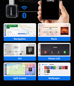 Adaptateur CarPlay <span class=keywords><strong>sans</strong></span> <span class=keywords><strong>fil</strong></span> K12 Mini avec boîtier métallique et dissipation thermique efficace, prend en charge iOS et <span class=keywords><strong>Android</strong></span>, CarPlay 2-en-1 pour les voitures - Product Image 5