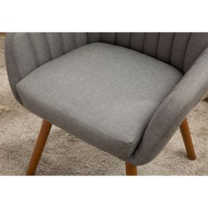 Chaise d'appoint contemporaine en tissu gris DB Tuchico pour meubles de maison - Product Image 6