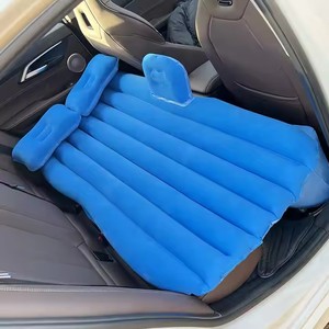Matelas gonflable portable en PVC floqué pour siège arrière de voiture, vente chaude directe d'usine, lit pneumatique pour l'aide au sommeil, voyage, camping - Product Image 1