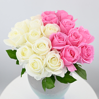 Stilvolle Handgefertigte Künstliche Rose mit Echtem Gefühl Elegantes Tischgesteck Muttertags-Geschenkbox Premium Naturgetreue Dekoration