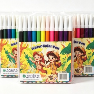 Stylos aquarelle de dessin animé 12 couleurs pour l'école – Stylos aquarelle OEM de haute qualité pour étudiants et enfants - Product Image 4