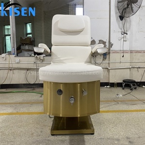 Table de massage et de pédicure de luxe Kisen 2024, en cuir PU, avec structure en acier inoxydable, fonctionnalités réglables, utilisable en salle de bain - Product Image 6