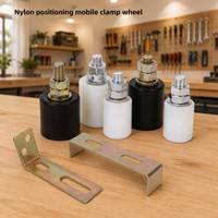 Galet de guidage en nylon pour porte coulissante et porte patio, avec pince mobile, diamètre 30 mm, épaisseur 40 mm