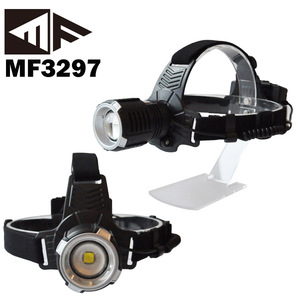 Lampe <span class=keywords><strong>Tac</strong></span> à DEL à forte puissance 1000 Lumens Double batterie 18650 Lampe frontale rechargeable avec fonction zoom - Product Image 1