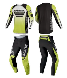 Sublimation personnalisée Moto hors course enfant blanc VTT descente Dirt Bike VTT MX vtt Motocross et pantalon chemise Jersey