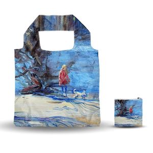 Sac fourre-tout promotionnel long, personnalisé avec logo imprimé, écologique, portable, réutilisable, moyen, imperméable et pliable, à porter à l'épaule - Product Image 1