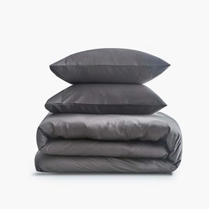 Parures de couette de luxe pour hôtel, couleurs douces blanches et grises, ensembles de housses de couette personnalisées pour hôtel, ensembles de draps de lit pour hôtel - Product Image 2